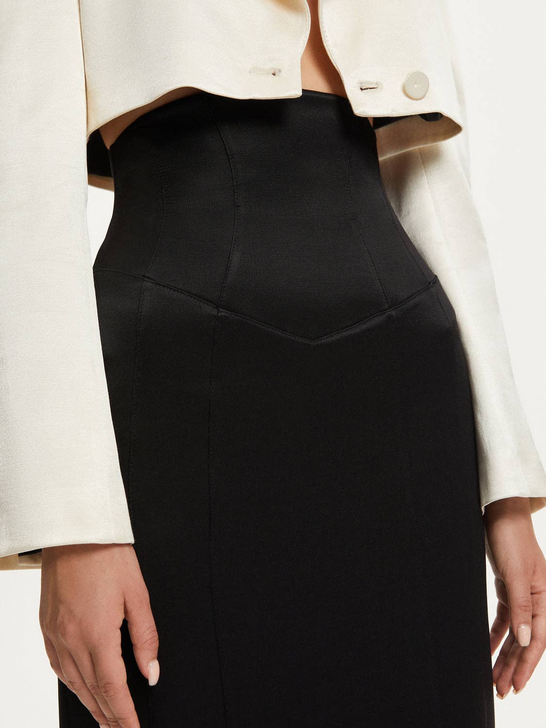 High-Waisted Midi Skirt