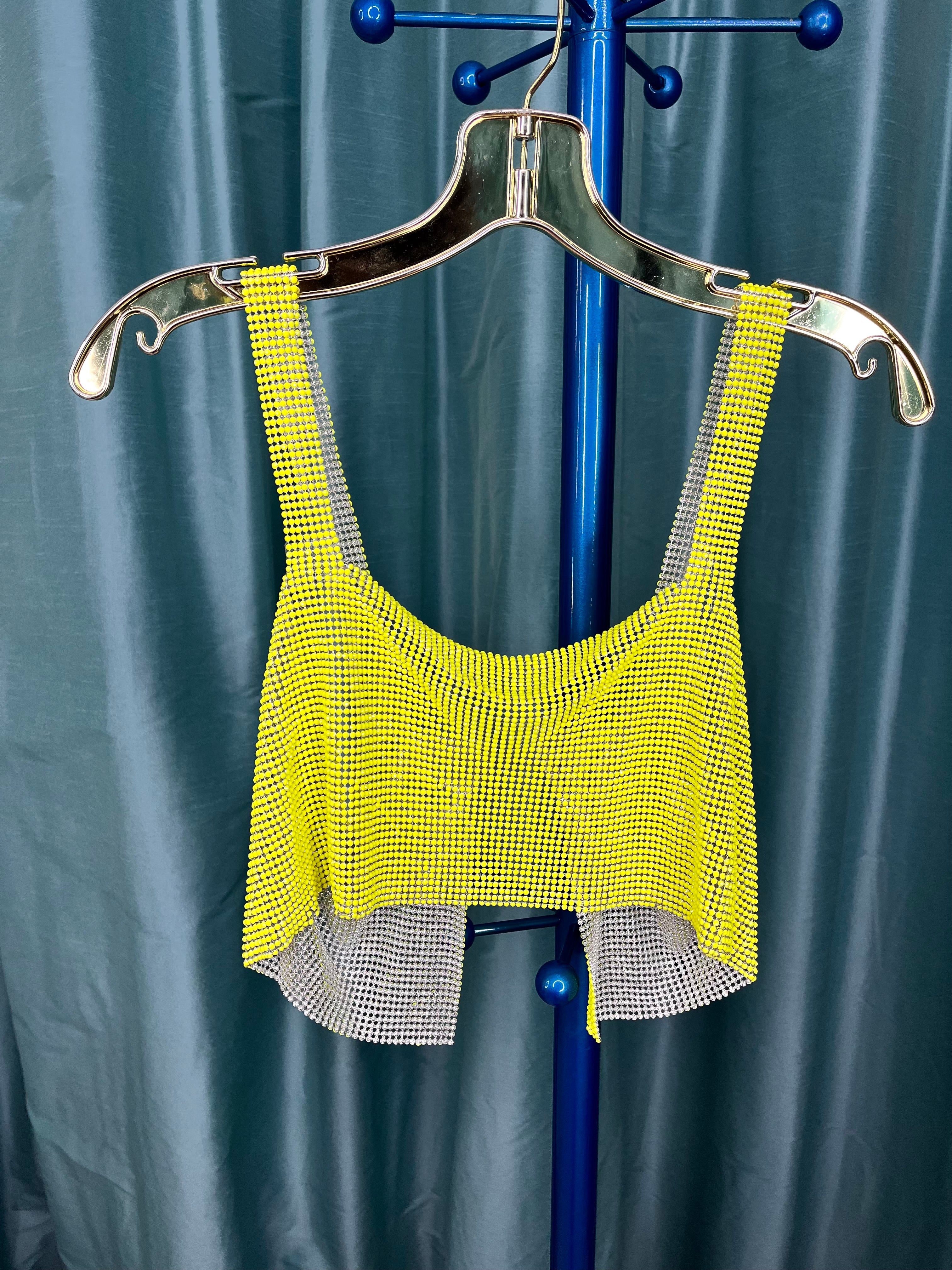 Neon Chainmail Crop top