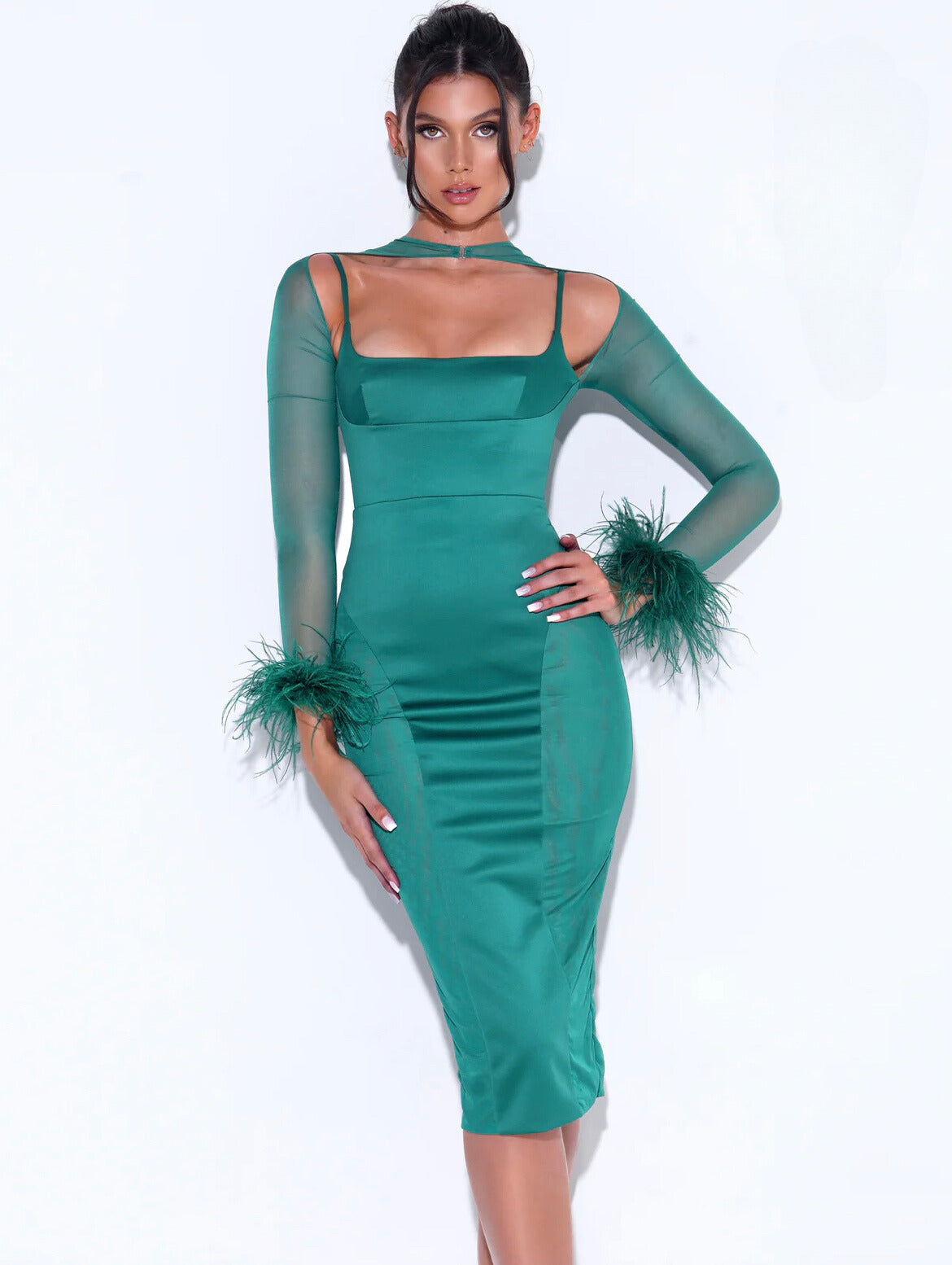 Oaklie Emerald Green Dress