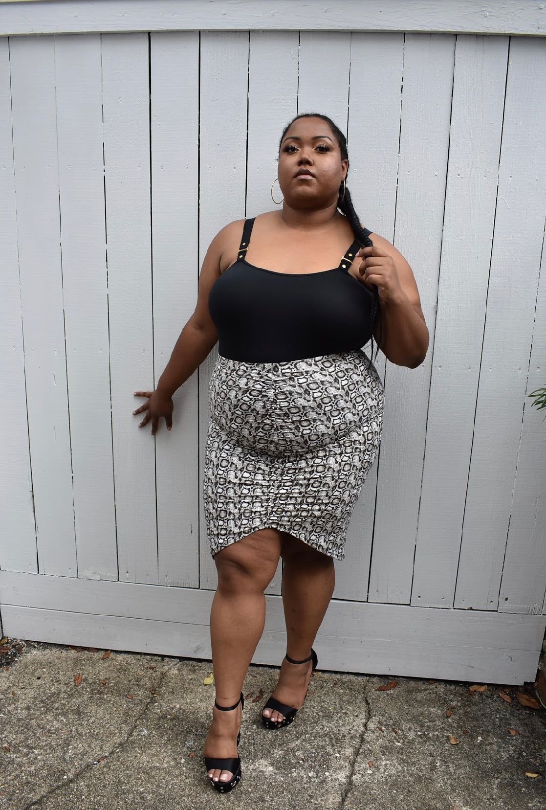 The Ruched Snake Skirt
