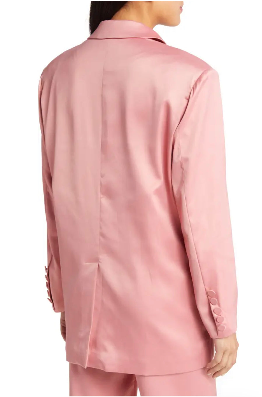 Mira Pink Double-Breasted Blazer